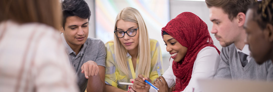 Image of students working