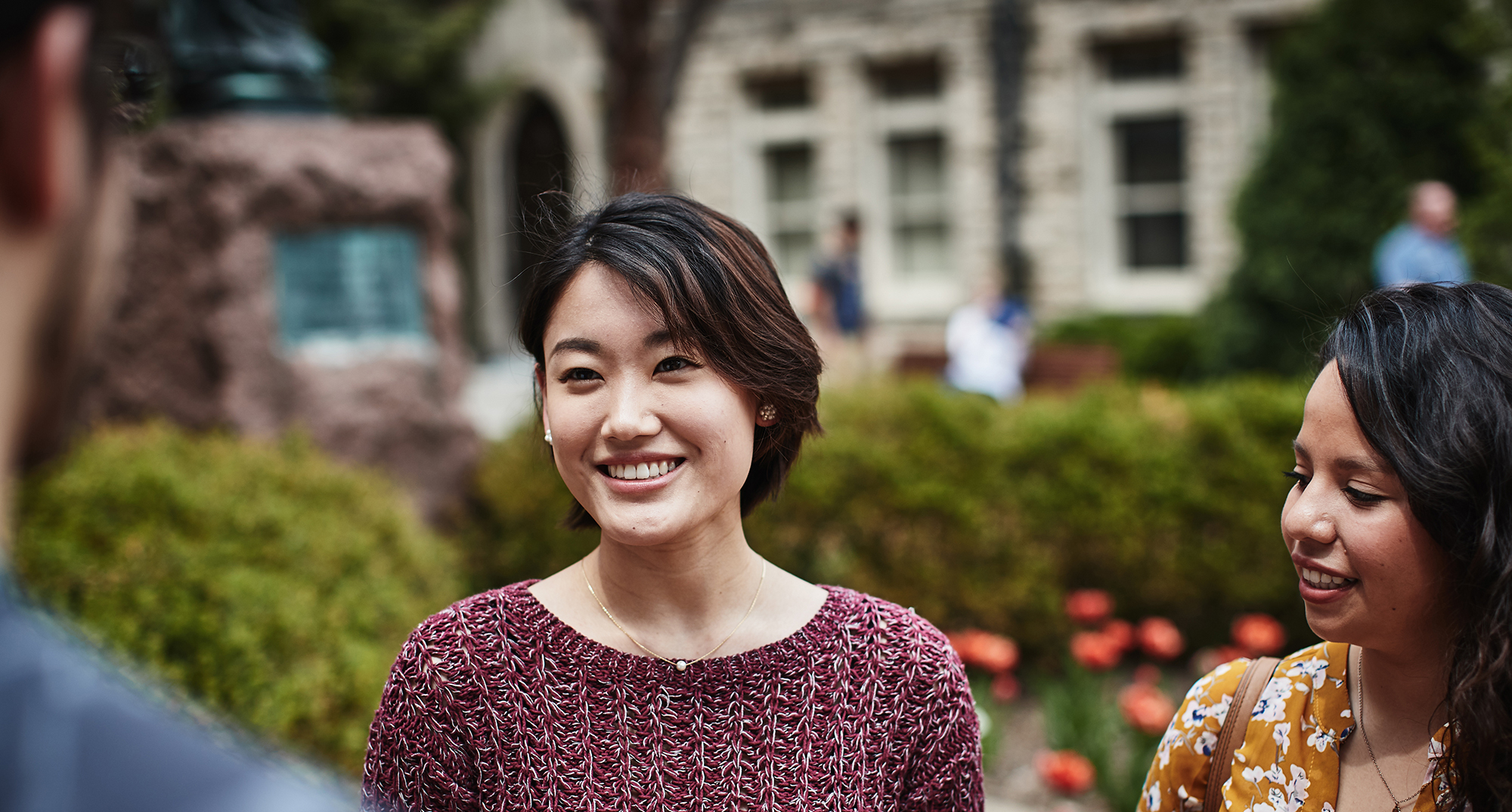 Female student on campus