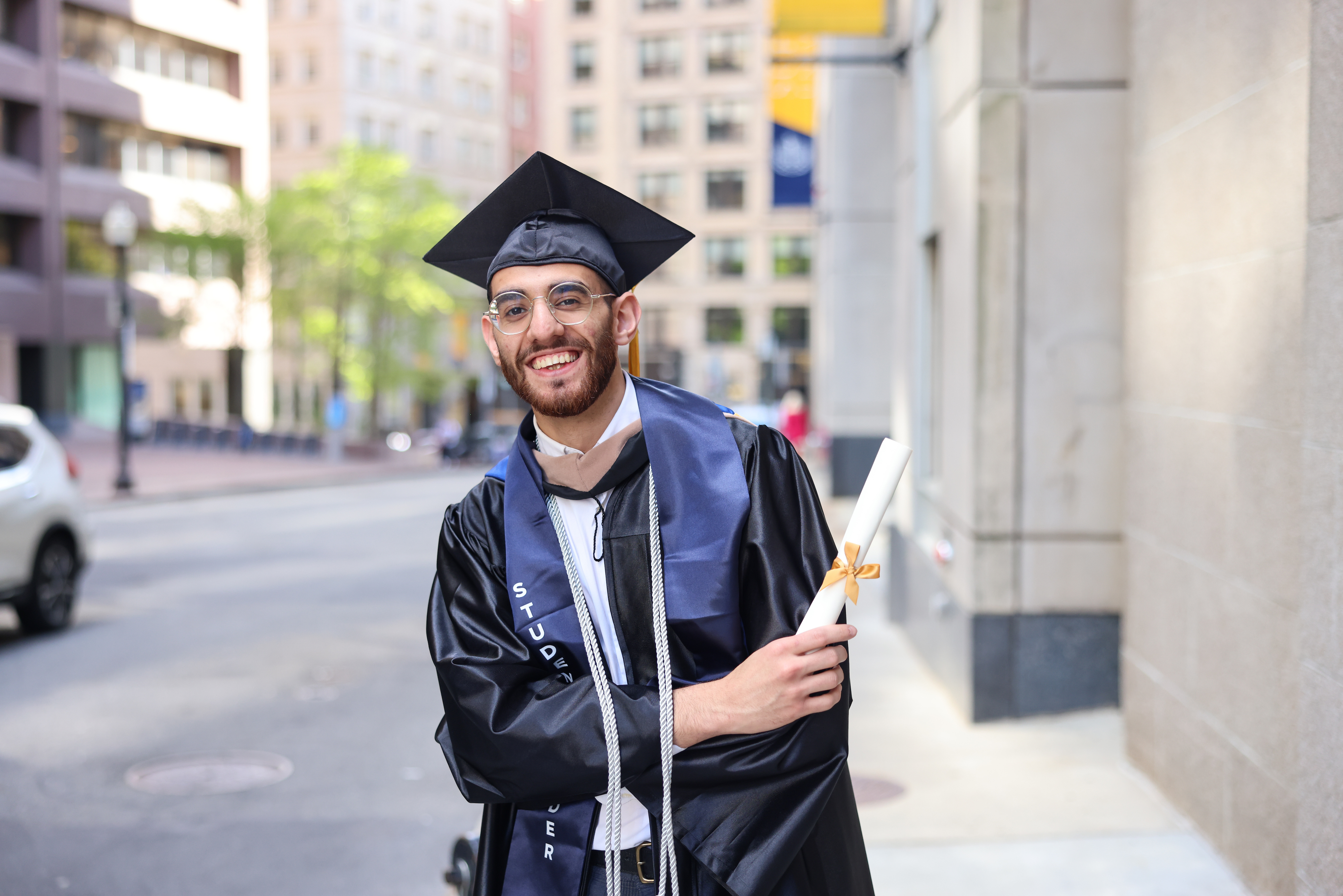 Suffolk Mohammed cap and gown 