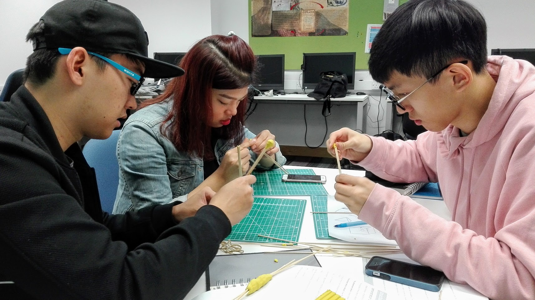 Students working on 3D models for architecture course