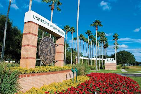 Campus sign at University of South Florida Campus sign at University of South Florida