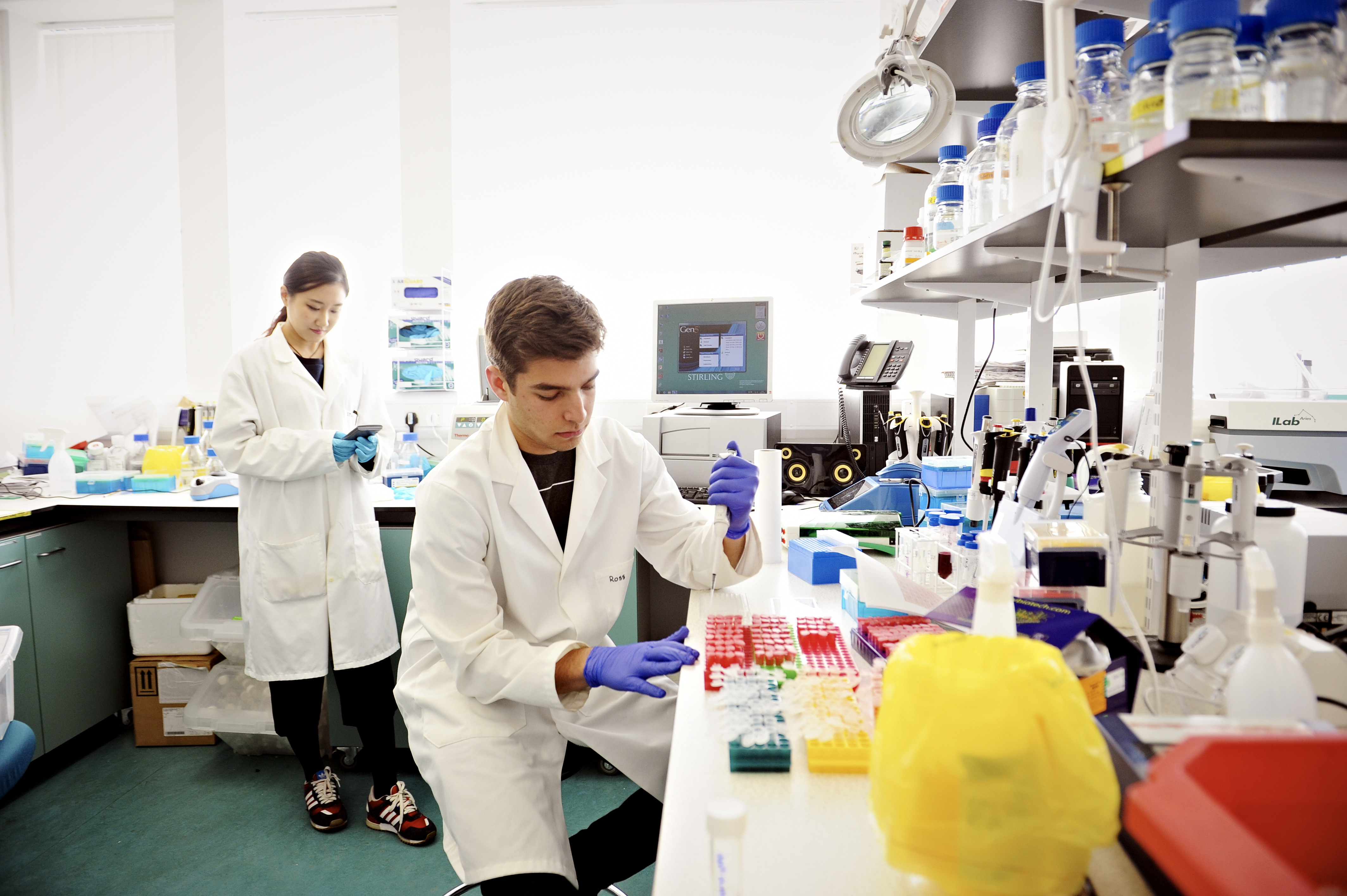Students studying Applied Biological Sciences in a laboratory