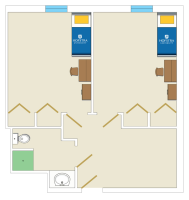 霍夫斯特拉大学配有浴室套间的豪华公寓式单人房