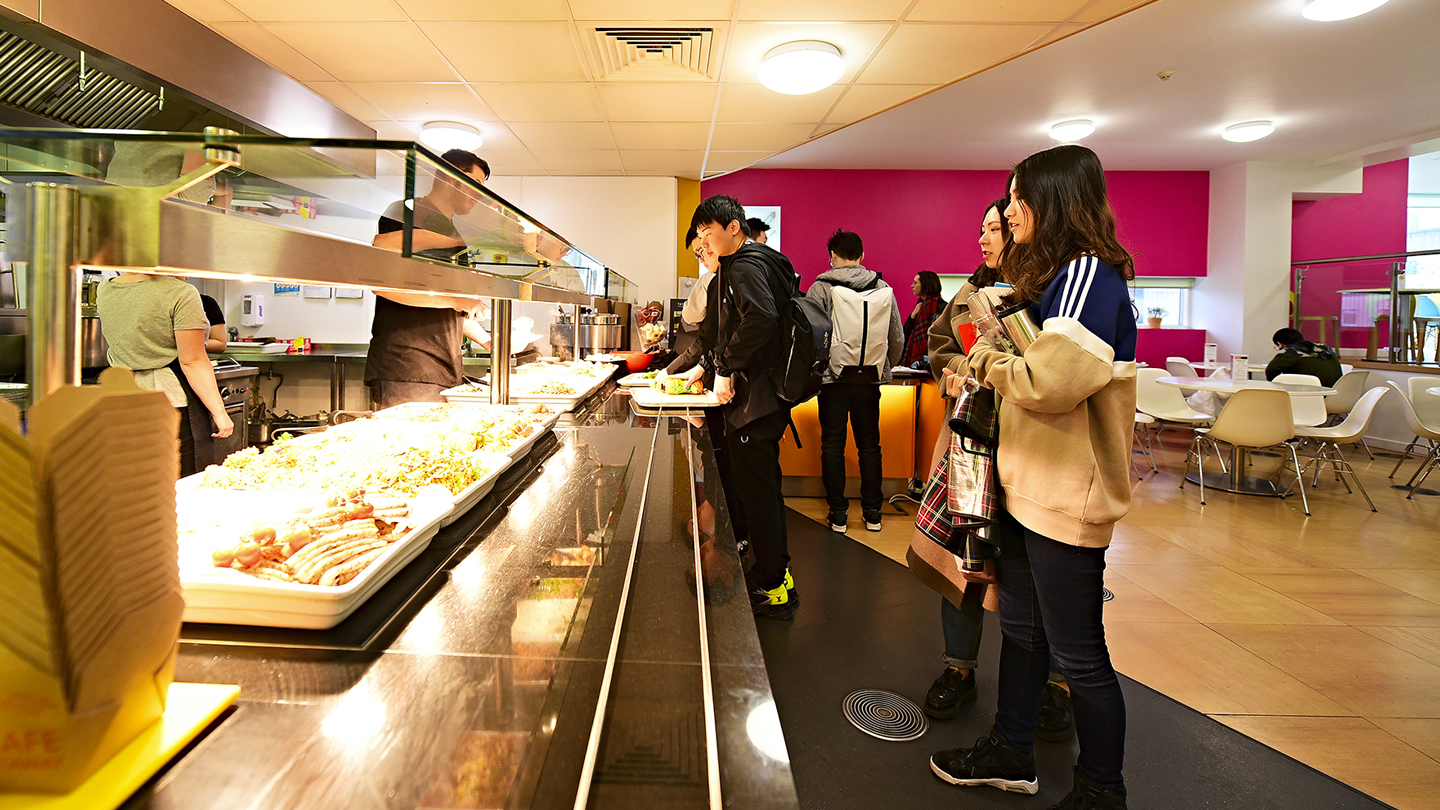 Students at INTO UEA Cafe