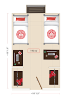 Shared bedroom residence hall accommodation at Illinois State University Shared bedroom residence hall accommodation at Illinois State University