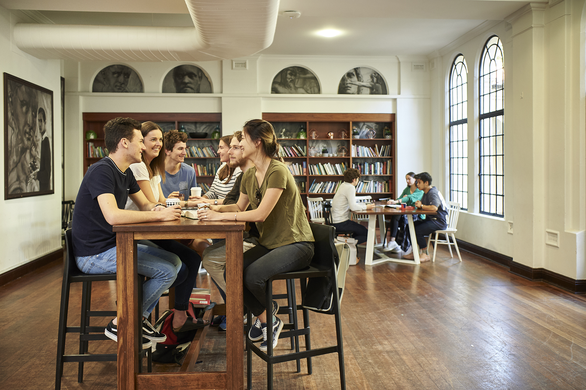 UWA Residential Colleges - Students in Hackett Cafe