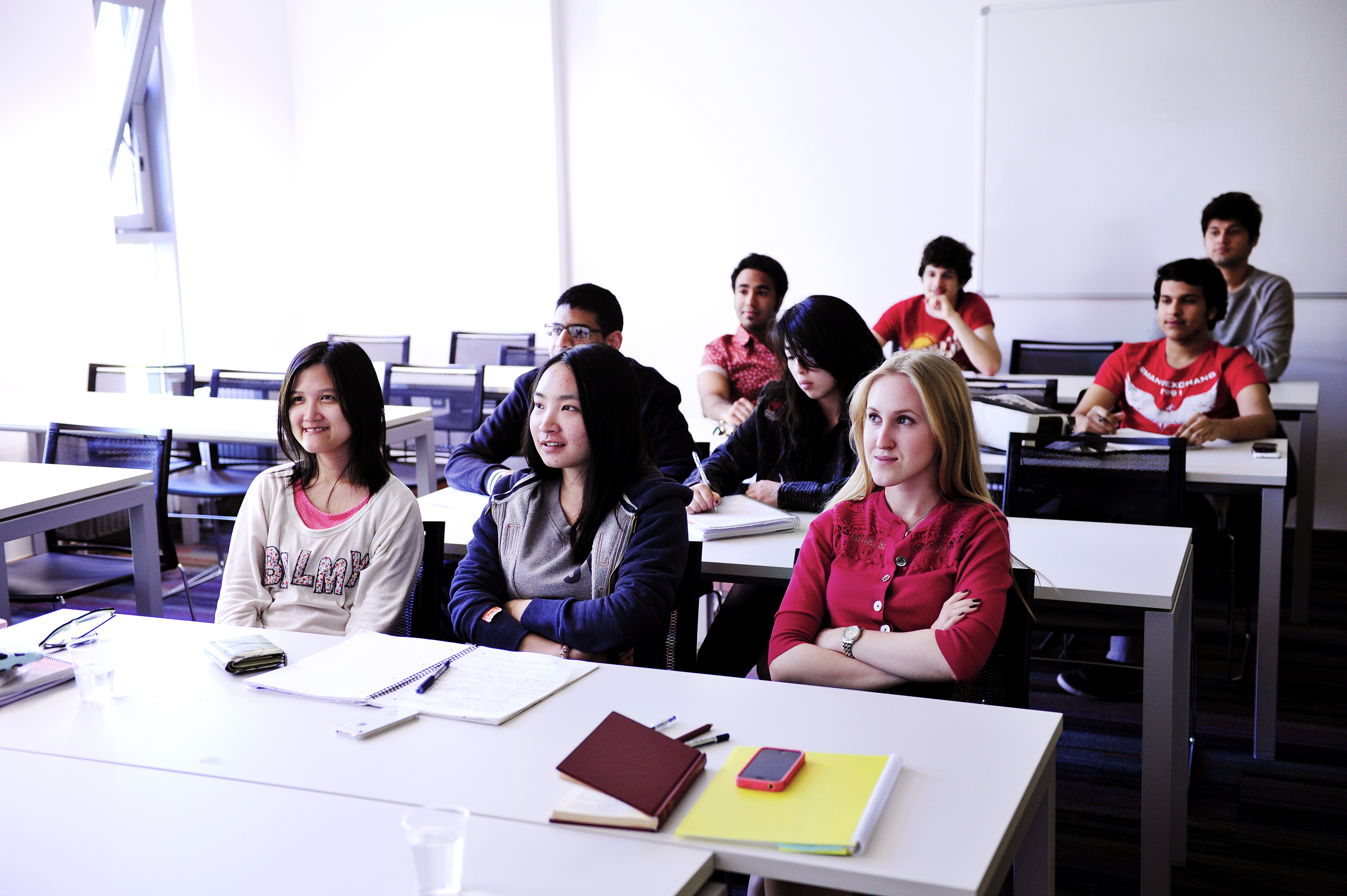 International students listening in classroom at University of Exeter