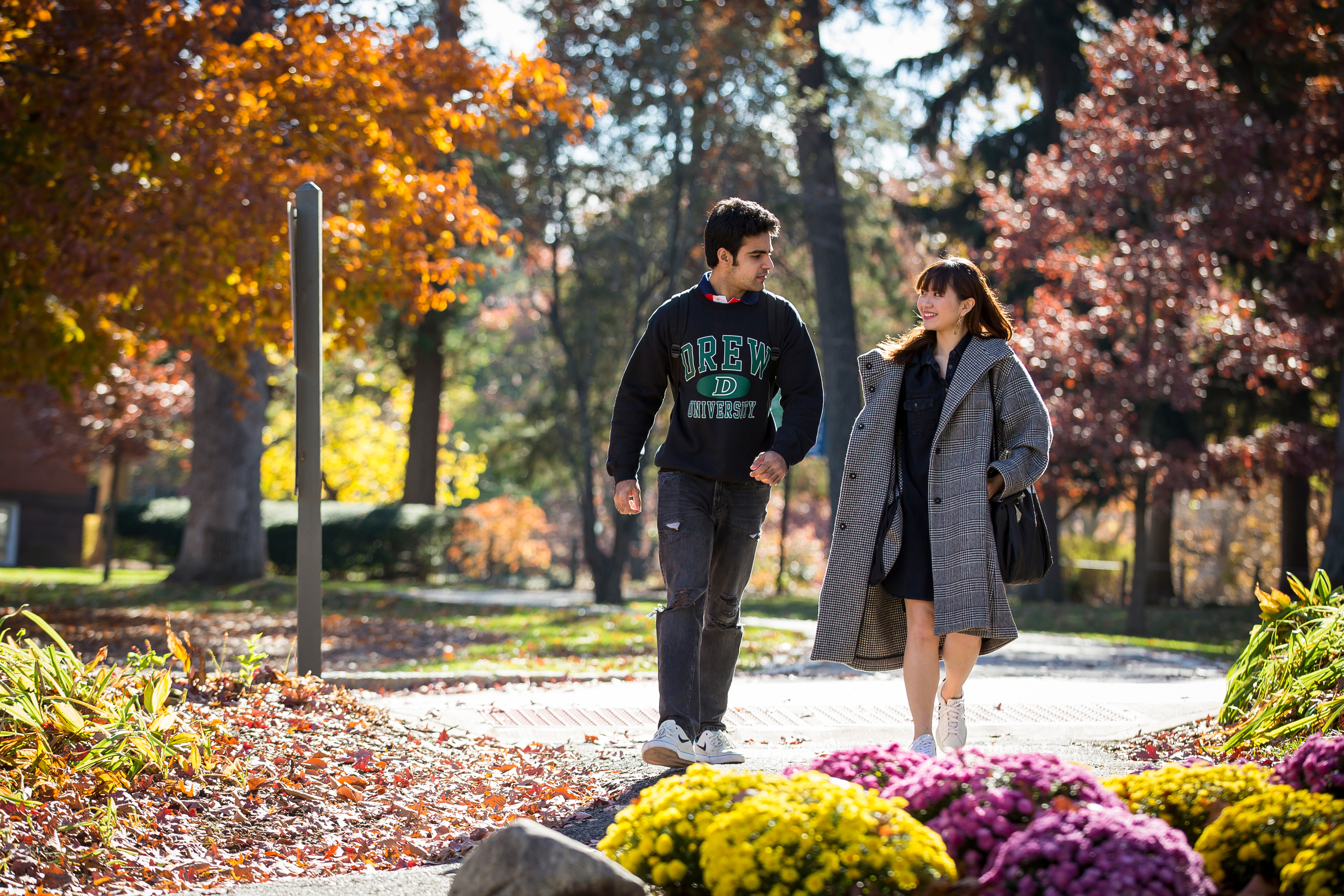 Drew international students on campus