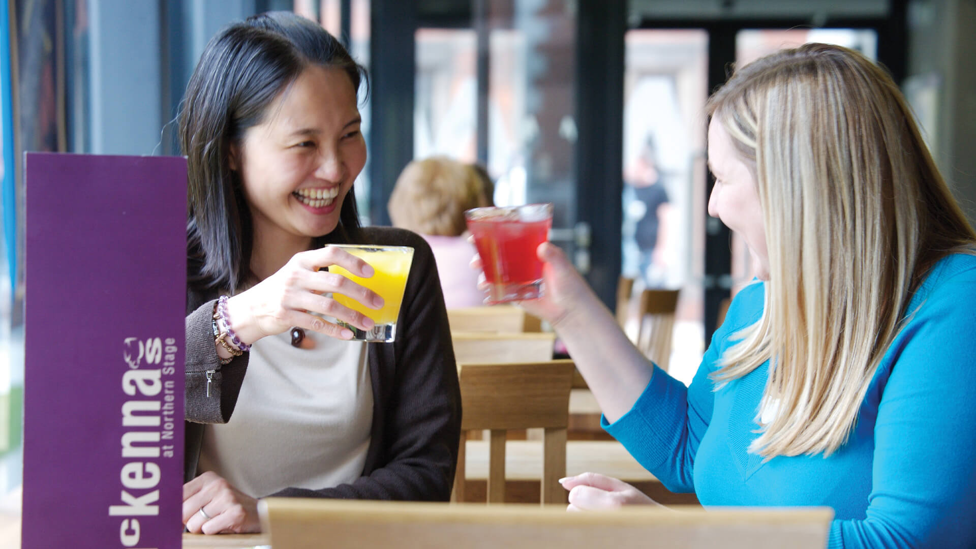 International students socialising in one of 16 cafes on campus at Newcastle University