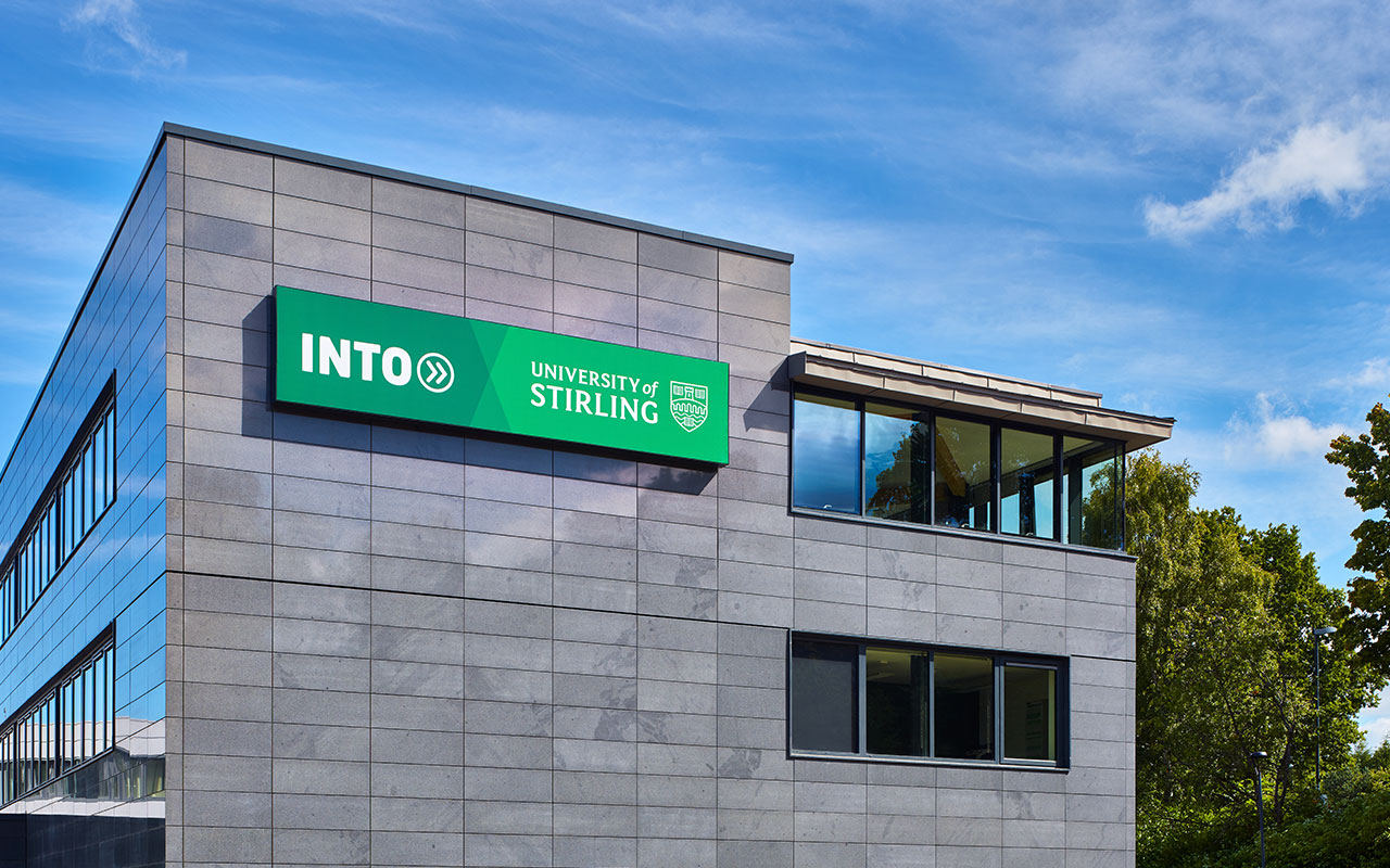 INTO Stirling Choice Centre, exterior image with logo