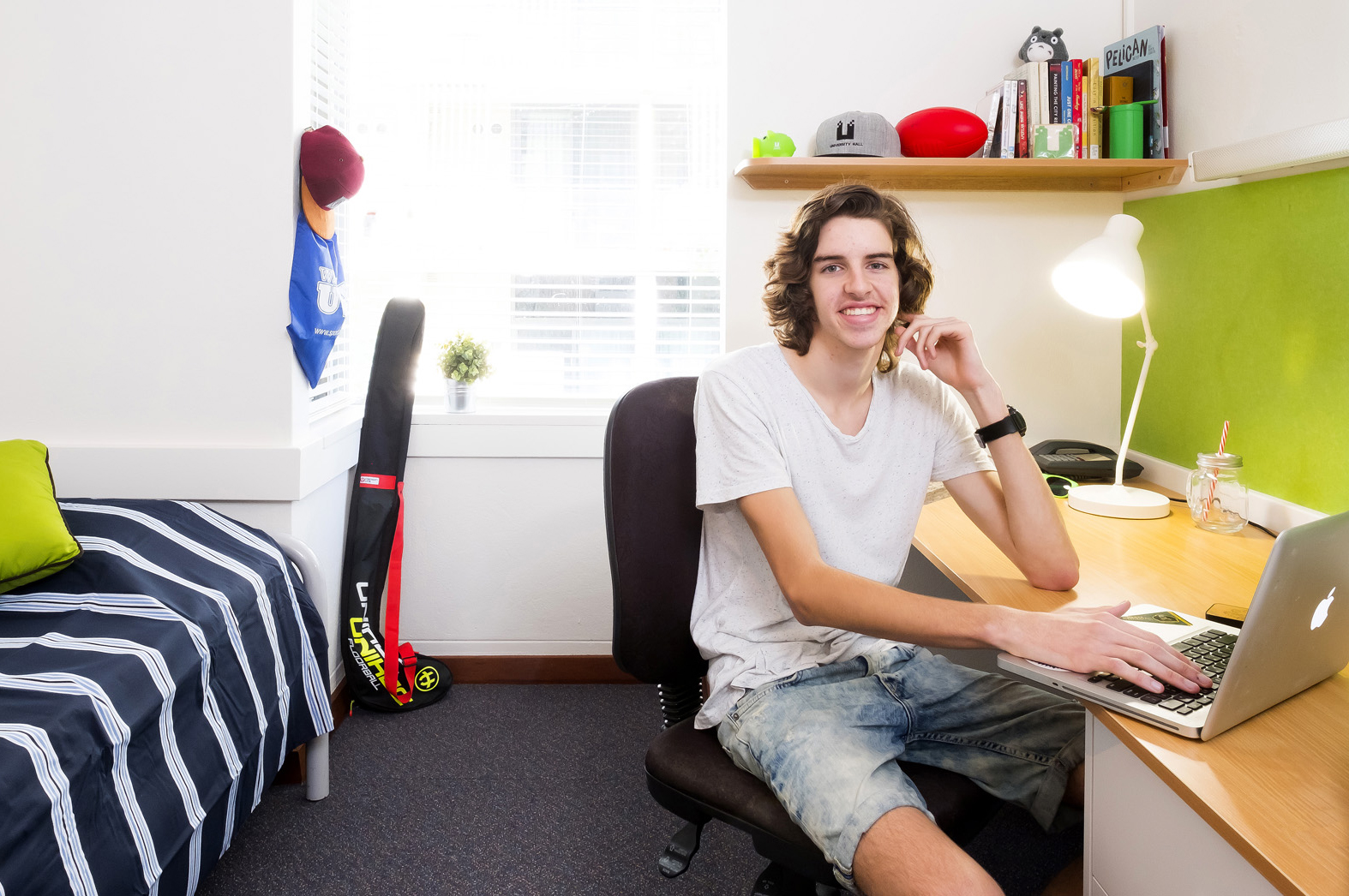 UWA Residential Colleges - Student in their room at University Hall