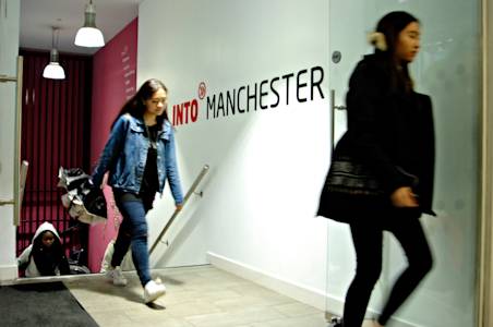 International students entering the INTO Centre International students entering the INTO Centre