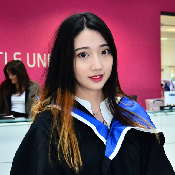 Photo of international student Anrui at INTO Newcastle University