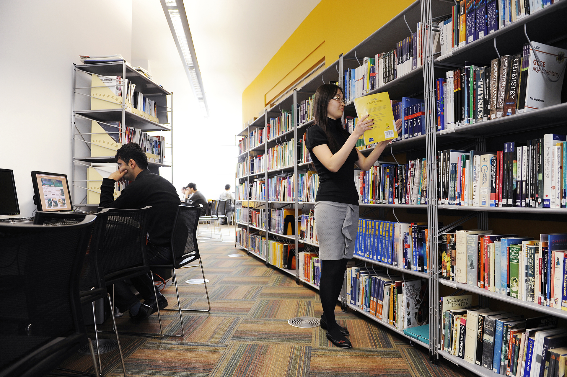 Students studying in the Learning Resource Centre